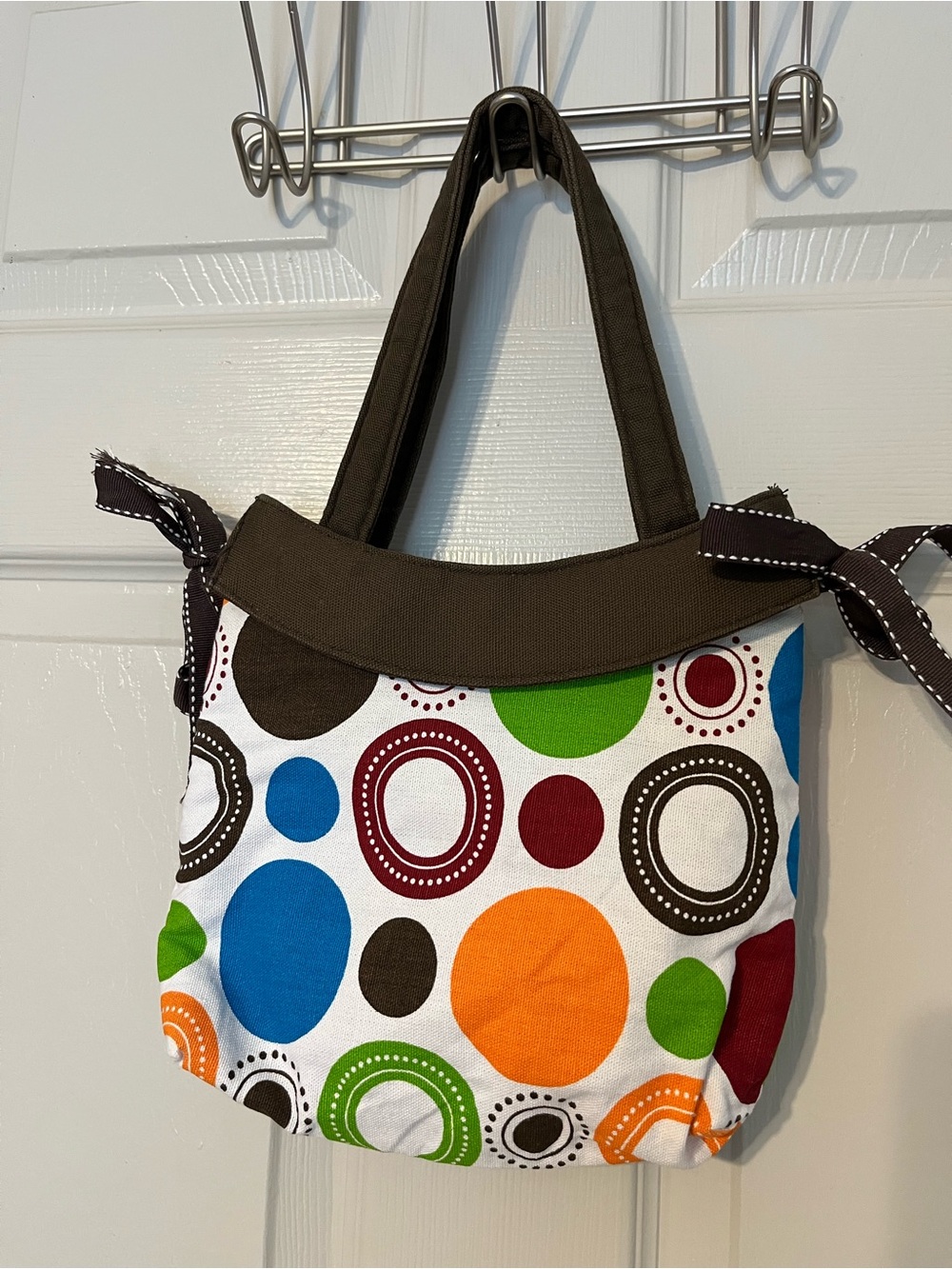 Thirty-OneBrown Multi-Color Circle Print Small Tote Bag